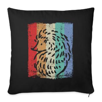 Hérisson - Housse de coussin décorative 45 x 45 cm - noir - Devant