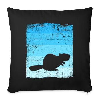 Castor - Housse de coussin décorative 45 x 45 cm - noir - Devant