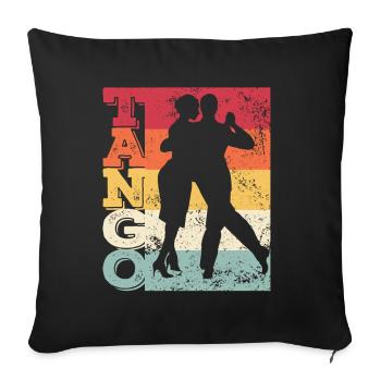 Tango Argentino Retro Vintage Tango Vals Dance - Sofakissenbezug 45 x 45 cm - Schwarz - Vorne