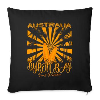 Byron Bay Australie Surfing Paradise - Housse de coussin décorative 45 x 45 cm - noir - Devant