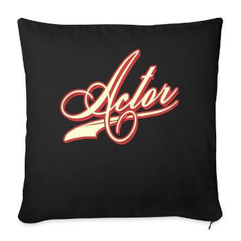 actor hollywood actor best film blockbuster - Sofa pillowcase 17,3'' x 17,3'' (45 x 45 cm) - black - Front