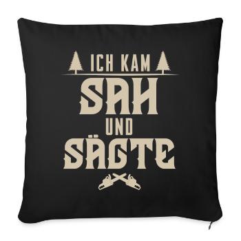 Holzfäller - Sofakissenbezug 45 x 45 cm - Schwarz - Vorne