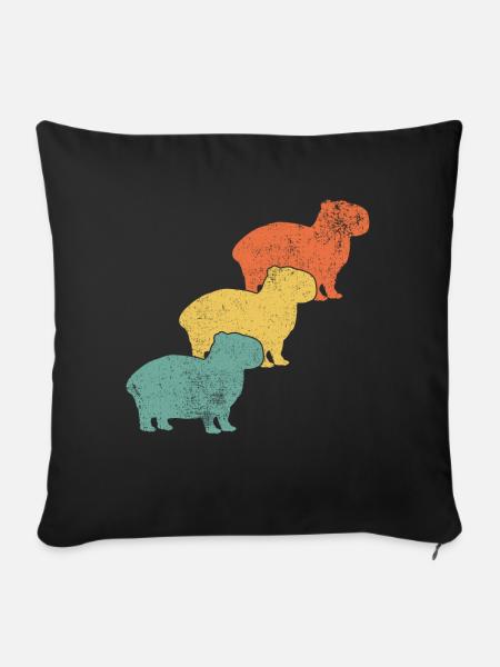Capybara Capybara-Liebhaber - Sofakissenbezug 45 x 45 cm - Schwarz