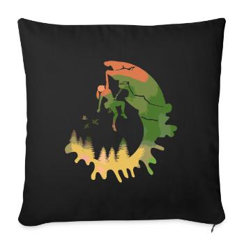 Aquarelle Woodland Cadeau pour femmes - Housse de coussin décorative 45 x 45 cm - noir - Devant