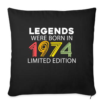 Fantastique depuis 1974 - né en 1974 - Housse de coussin décorative 45 x 45 cm - noir - Devant
