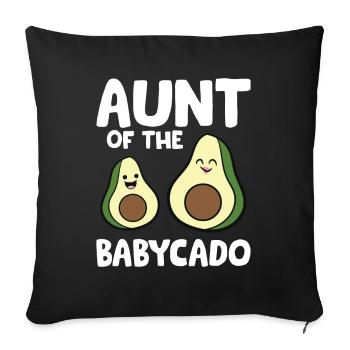 Avocado Baby Pregnancy Aunt Of The Babycado - Sofa pillowcase 17,3'' x 17,3'' (45 x 45 cm) - black - Front