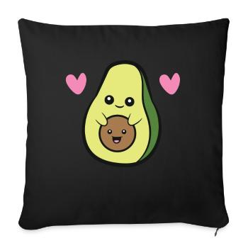 Avocado Mama Avocado Mom Love Avocados - Sofa pillowcase 17,3'' x 17,3'' (45 x 45 cm) - black - Front