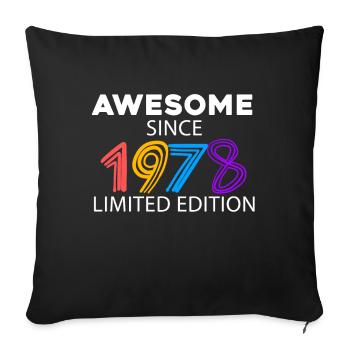 Fantastic since 1978 - born in 1978 - Sofa pillowcase 17,3'' x 17,3'' (45 x 45 cm) - black - Front