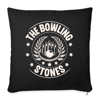 Bowling - Sofa pillowcase 17,3'' x 17,3'' (45 x 45 cm) - black - Front