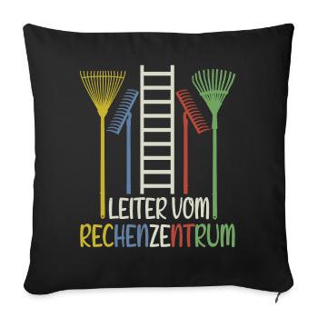 Leiter Vom Rechenzentrum - Garten Wortwitz - Sofakissenbezug 45 x 45 cm - Schwarz - Vorne