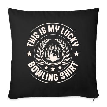 Bowling - Sofa pillowcase 17,3'' x 17,3'' (45 x 45 cm) - black - Front
