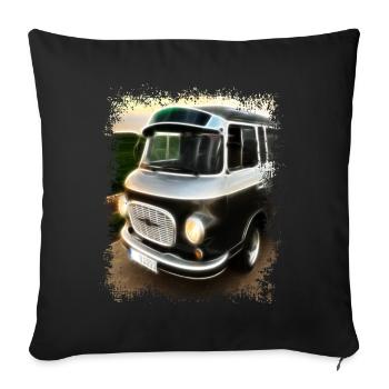 Barkas | GDR | Transporter | Ostalgia - Sofa pillowcase 17,3'' x 17,3'' (45 x 45 cm) - black - Front