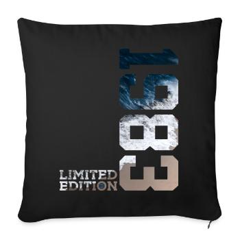 43RD BIRTHDAY LIMITED EDITION 1983 - Sofa pillowcase 17,3'' x 17,3'' (45 x 45 cm) - black - Front