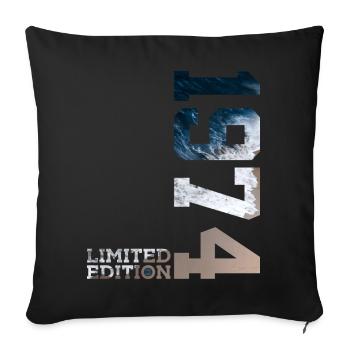 52ND BIRTHDAY LIMITED EDITION 1974 - Sofa pillowcase 17,3'' x 17,3'' (45 x 45 cm) - black - Front