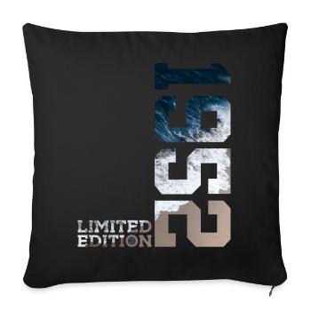 74TH BIRTHDAY LIMITED EDITION 1952 - Sofa pillowcase 17,3'' x 17,3'' (45 x 45 cm) - black - Front