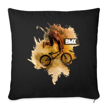 BMX | Bicycle - Sofa pillowcase 17,3'' x 17,3'' (45 x 45 cm) - black - Front
