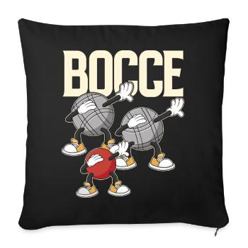 Dabbing Bocce Ball with Jack Bocci Dab Game Bocce - Sofa pillowcase 17,3'' x 17,3'' (45 x 45 cm) - black - Front