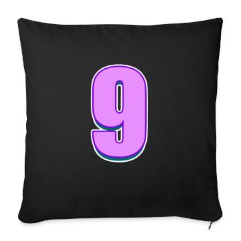 9 - Housse de coussin décorative 45 x 45 cm - noir - Devant