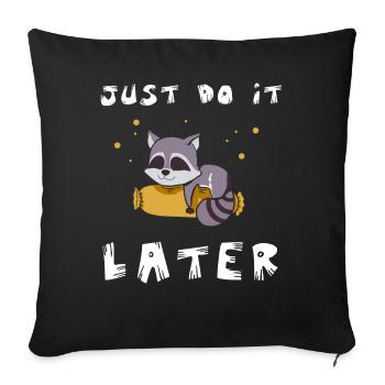 Raccoon Official Sleeping Shirt - Sofa pillowcase 17,3'' x 17,3'' (45 x 45 cm) - black - Front