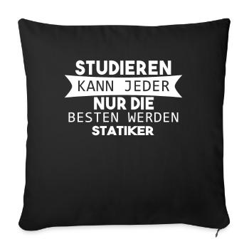 Statiker Beruf - Sofakissenbezug 45 x 45 cm - Schwarz - Vorne