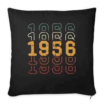1956 - Sofa pillowcase 17,3'' x 17,3'' (45 x 45 cm) - black - Front
