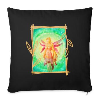Magic Elf Shunija - Sonja Ariel von Staden - Sofa pillowcase 17,3'' x 17,3'' (45 x 45 cm) - black - Front