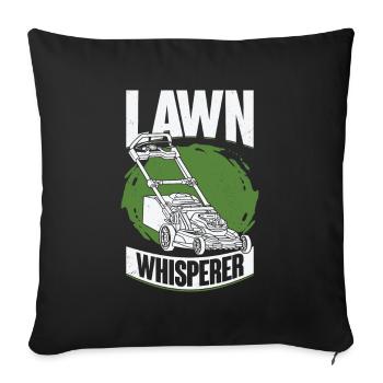 Lawn Mower Lawn Mowing Garden Gardener Gift - Sofa pillowcase 17,3'' x 17,3'' (45 x 45 cm) - black - Front