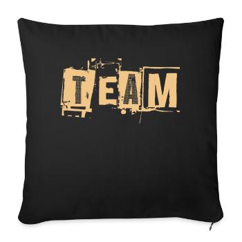 Équipe - Housse de coussin décorative 45 x 45 cm - noir - Devant