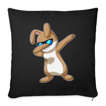 Bunny Hip Hop Dance - Sofa pillowcase 17,3'' x 17,3'' (45 x 45 cm) - black - Front