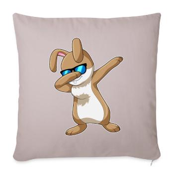 Danse hip-hop Bunny - Housse de coussin décorative 45 x 45 cm - taupe clair - Devant