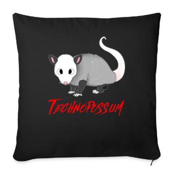 TECHNO TECHNOPOSSUM OPOSSUM - Sofakissenbezug 45 x 45 cm - Schwarz - Vorne