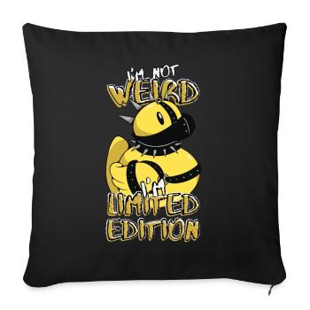 Funny Cartoon Squeaky Duck - Édition Limitée - Housse de coussin décorative 45 x 45 cm - noir - Devant