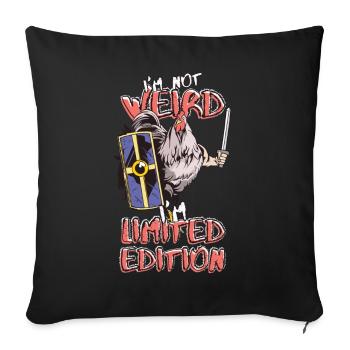 Cartoon Chicken Knight - Limited Edition - Saying - Sofa pillowcase 17,3'' x 17,3'' (45 x 45 cm) - black - Front