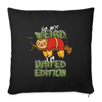 Cool Cartoon Sloth - Édition Limitée - Dicton - Housse de coussin décorative 45 x 45 cm - noir - Devant