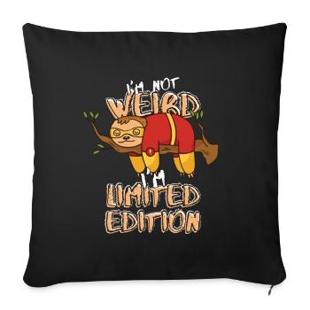 Cool Cartoon Sloth - Limited Edition - Saying - Sofa pillowcase 17,3'' x 17,3'' (45 x 45 cm) - black - Front