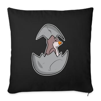 Bébé Moineau Domestique - Housse de coussin décorative 45 x 45 cm - noir - Devant