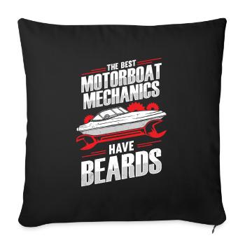 Boat Mechanic Bart Ship Mechanic Gift - Sofa pillowcase 17,3'' x 17,3'' (45 x 45 cm) - black - Front