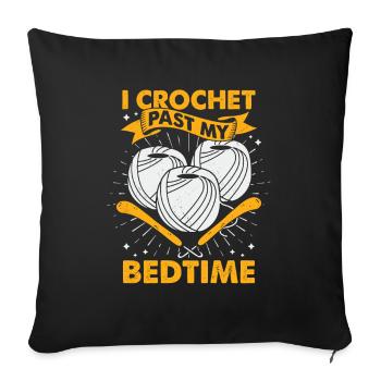 Funny Crochet Crochet Gift - Sofa pillowcase 17,3'' x 17,3'' (45 x 45 cm) - black - Front