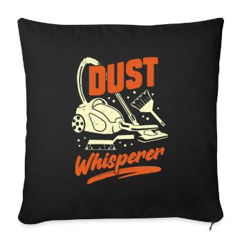 Lustiges Staubsaugen Reinigungskraft Geschenk - Sofakissenbezug 45 x 45 cm - Schwarz - Vorne