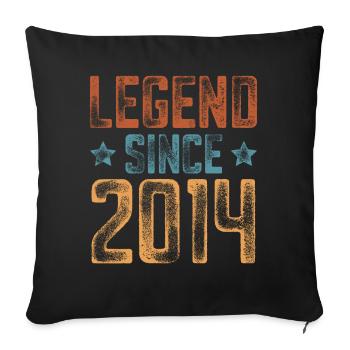 2014 Naissance Année de naissance Anniversaire - Housse de coussin décorative 45 x 45 cm - noir - Devant
