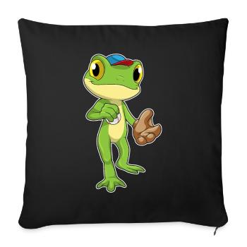 Frog Baseball Baseball Glove - Sofa pillowcase 17,3'' x 17,3'' (45 x 45 cm) - black - Front