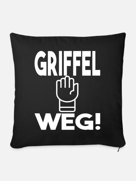 Schwäbisch Schwaben Griffel weg - Sofakissenbezug 45 x 45 cm - Schwarz