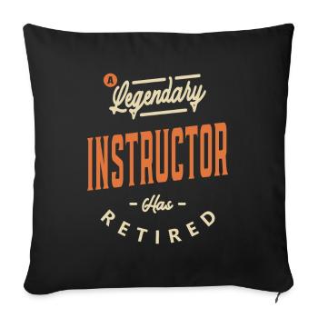 Instructor Funny Job Title Profession Birthday - Sofa pillowcase 17,3'' x 17,3'' (45 x 45 cm) - black - Front