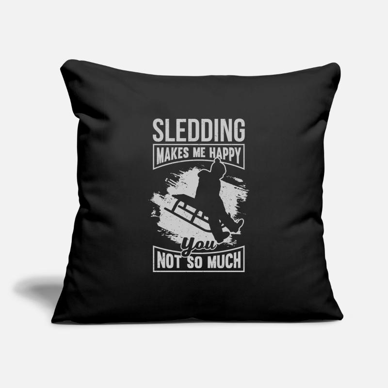 Sledging Winter Sledge Gift Sofa pillowcase 17,3'' x 17,3'' (45 x 45 cm)