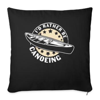 Canoë Canoéiste Canoéiste Canoéiste - Housse de coussin décorative 45 x 45 cm - noir - Devant