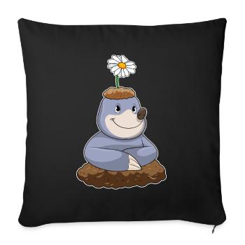 Mole Daisy - Sofa pillowcase 17,3'' x 17,3'' (45 x 45 cm) - black - Front