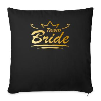 Équipe Bride Or - Housse de coussin décorative 45 x 45 cm - noir - Devant