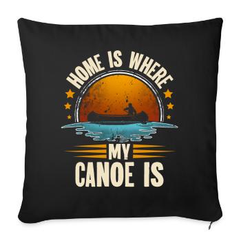 Canoë Canoéiste Canoéiste Canoéiste - Housse de coussin décorative 45 x 45 cm - noir - Devant