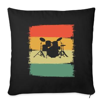Percussion - Sofa pillowcase 17,3'' x 17,3'' (45 x 45 cm) - black - Front