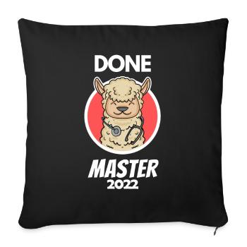 Geschafft Master Abschluss Geschenk - Sofakissenbezug 45 x 45 cm - Schwarz - Vorne